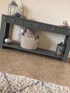 img 1 attached to Espresso Console Table With Drawers And Shelf - Ideal For Entryway, Hallway, Or Sofa Table Storage By P PURLOVE review by Jay Chowdhury