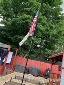 img 5 attached to Upgrade Your Outdoor Space With A 20FT Sectional Flag Pole Kit - Durable 16 Gauge Aluminum Flagpole Kit With Metal Hardware & US Flag For Residential Or Commercial Use In Ground (Silver)