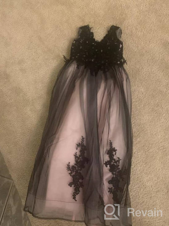 img 1 attached to 👗 Exquisite Flower Girl Dress: Lace Applique Pageant Ball Gown Prom Dresses for Kids review by Jason Rosekrans