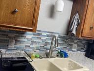 img 1 attached to Marble Look Self-Adhesive Kitchen Backsplash Decorative Tiles (10 Tiles) - LONGKING review by Christopher Kumar