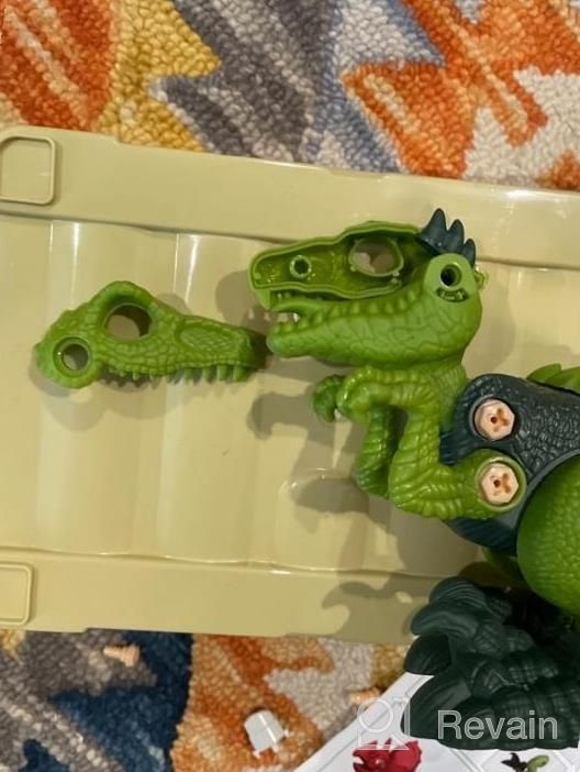 img 1 attached to STEM Building Dinosaur Take Apart Toys With Electric Drill - Learning Set Toy For Boys And Girls Ages 3-7 - Perfect For Christmas And Birthday Gifts review by Unm Weil