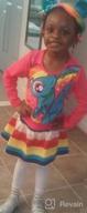 img 1 attached to Unicorn Dress Colorful Striped Cartoon Girls' Clothing review by Becky Ness