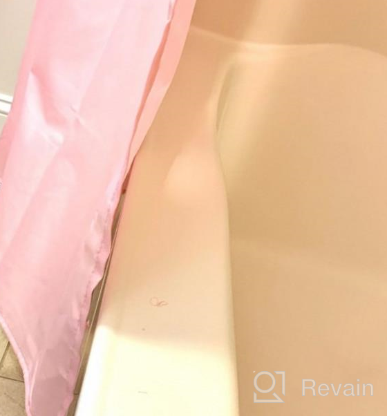 img 1 attached to UFRIDAY Pink Polyester Shower Curtain With Sheer Window - 72 X 72 Inches, Decorative And Feminine For Women And Girls review by Jim Kriegshauser