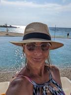 img 1 attached to Women'S Panama Straw Sun Hat Wide Brim Fedora UPF50+ Summer Beach Cap review by Shawn Mortensen