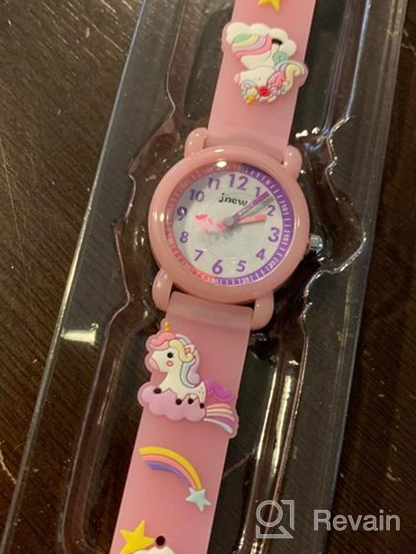 img 1 attached to Waterproof Unicorn Silicone Kids Watch - 3D 🦄 Cartoon Design for Girls Aged 3-10, Ideal Toddler Gift review by Jennifer Ford