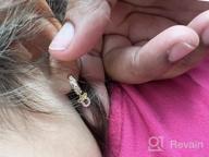img 1 attached to 🐭 Baby Girls Hoop Earrings with CZ Mouse in 14k Gold Plated Brass Channel review by Michael Hemmig