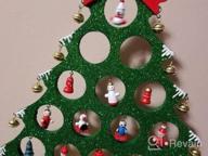 img 1 attached to BestPysanky Wooden Tabletop Christmas Tree With 32 German Style Miniature Christmas Ornaments 12.5 Inches Tall review by Brooke Stolen