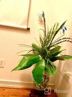 img 1 attached to Artificial Plants Tropical Leaves Banana Tree Faux Palm Leaf Bird Of Paradise Plant Fake Leaves Greenery Shrubs Indoor Outside Home Garden Office Verandah Wedding Décor review by Paul Newton