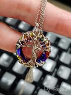 img 1 attached to 🌳 Stunning TOUPOP Tree of Life Necklace: 925 Sterling Silver Celtic Family Tree Pendant with Circle Crystal; Perfect Jewelry Gift for Women, Girls, Friends, Mom - Ideal for Birthdays and Christmas Celebrations review by Michelle Chauvin