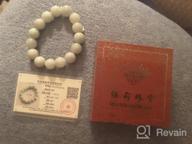img 1 attached to NW 1776 Natural Authentic Jade Beaded 💎 Elastic Bracelet for Good Fortune, Courage, Luck, and Wealth review by Joseph Redding
