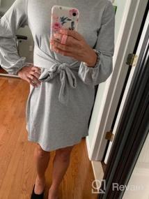 img 5 attached to Tobrief Women'S Tie-Waist Knit Sweater Dress With Long Lantern Sleeves For Fall/Winter