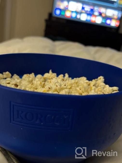 img 1 attached to The Original Korcci Microwaveable Silicone Popcorn Popper, BPA Free Microwave Popcorn Popper, Collapsible Microwave Popcorn Maker Bowl, Dishwasher Safe - Black review by Rex Bareham