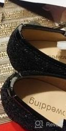 img 1 attached to Sparkle with Abaowedding Glitter Mary Jane Shoes for Kids' Special Occasions review by Pat Haberman