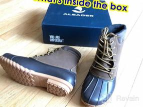 img 6 attached to Stay Warm And Dry This Winter With ALEADER'S Mens Waterproof Shell Fur Lined Snow Boots