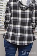 img 1 attached to Women'S Zip V Neck Tunic Shirt, Lightweight Plaid Long Sleeve Tops review by Rebecca Dillard