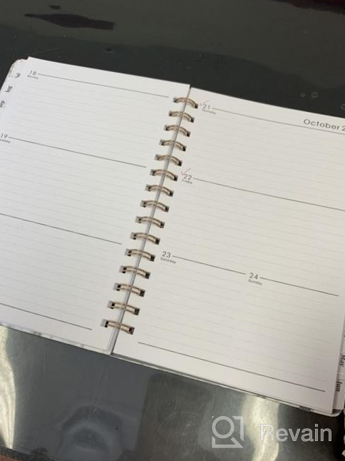 img 1 attached to Academic Planner 2021-2022 - Weekly & Monthly Planner, 8.43" X 6.3", July 2021 - June 2022, Flexible Floral Hardcover With Strong Golden Binding, Elastic Closure, Coated Tabs, Inner Pocket review by Ryan Thrasher