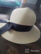img 1 attached to Women'S Zsedrut Summer Beach Sun Hat With Bowknot - Foldable Visor Floppy Wide Brim Straw Cap review by Norlan Pippinmd