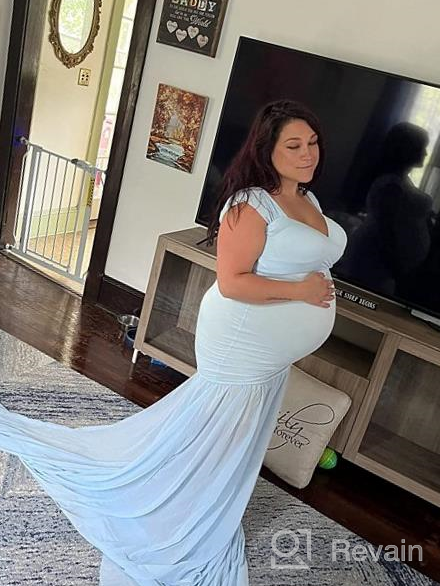 img 1 attached to Gorgeous Off Shoulder Mermaid Gown For Maternity Photo Shoot | ZIUMUDY review by Sherman Lancaster