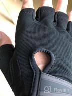 img 1 attached to StretchBack Mesh And Leather Palm Weightlifting Gloves With Harbinger Power For Non-Wristwrap Workout review by Ted Slaughter