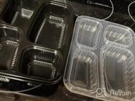 img 1 attached to YANGRUI 34Oz BPA-Free To-Go Containers (40 Pack) With Lids - Reusable Meal Prep Box, Machine Washable, Shrink Wrap For Easy Storage review by Brent Mosley