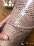 img 1 attached to Macrame Cotton Cord 5Mm X 109 Yards, ZUEXT 100% Natural Handmade Colorful 4 Strands Twisted Braided Cotton Rope For Wall Hanging Plant Hangers Gift Wrapping Tapestry DIY Crafts(100M, Passion Pink) review by Heather Aragon