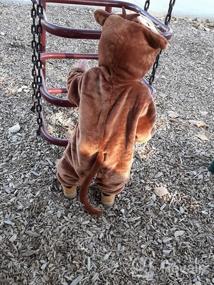 img 6 attached to Комбинезон с капюшоном и животными для малышей - MICHLEY Baby Boys Girls Winter Autumn Flannel Romper Costume