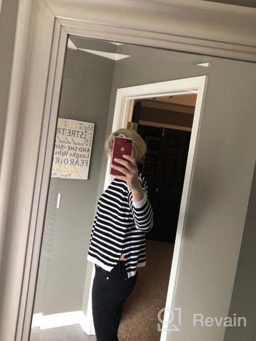 img 1 attached to Oversized Striped Color Block Knit Sweater For Women - Casual Loose Pullover Jumper With Long Sleeves And Crew Neck By PERSUN review by Brandon Guidroz