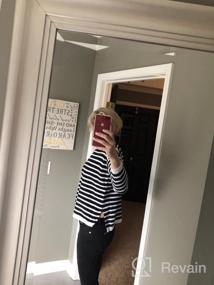 img 5 attached to Oversized Striped Color Block Knit Sweater For Women - Casual Loose Pullover Jumper With Long Sleeves And Crew Neck By PERSUN