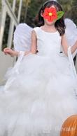 img 1 attached to Miami Cross Back Lace Tulle Ruffle Flower Girl Dress Junior Bridesmaid Dress – Ideal for Weddings review by Ryan Hart