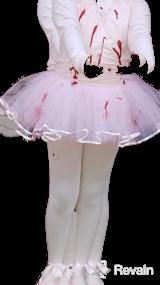 img 5 attached to MdnMd Toddler Ballet Tutu Leotard Dress with Tank V-Neck and Ruched Front for Ballerina Dance Outfit.