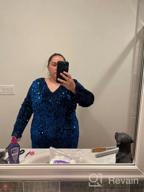 img 1 attached to Plus Size Glitter Sequin Bodycon Dress For Women: V-Neck Cocktail Party Evening Mini Dress With Sparkle And Stretchy Material By IN'VOLAND review by Ryan Reiter