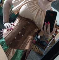 img 1 attached to Classic Corset Waist Cincher Bustier 💃 Top with Lace-Up and Boning by Grebrafan review by Imed Artun