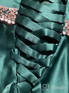 картинка 1 прикреплена к отзыву 👗Yexinbridal Длинное платье для выпускного вечера с блестящими тонкими бретелями и бисером на V-образном вырезе из атласа - платья для формальных вечерних мероприятий от Jason Pruett