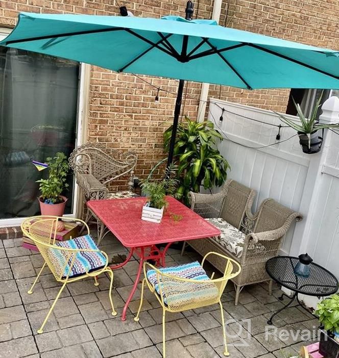 img 1 attached to 10FT Patio Offset Umbrella - Large Hanging Market Umbrella With Crank, Cross Bar & UV Protection For Backyard/Garden review by Greg Mcnealey