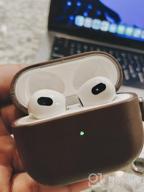 img 1 attached to Leather AirPods 3 Case Cover With Clip - Lopie Handmade Fully-Wrapped Portable Protective Case Compatible With Apple AirPods 3Rd Generation (Light Brown) review by German Diaz