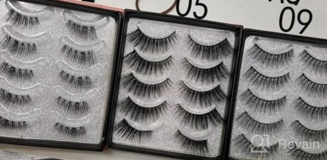 img 1 attached to Wispies Fake Eyelashes Wenida 5 Pairs 100% Handmade Reusable Long Strip Lashes Natural Look False Eyelashes review by Sean Castator