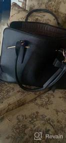 img 8 attached to 15,6-дюймовая большая сумка для ноутбука для женщин - водонепроницаемая сумка-портфель для рабочего компьютера из искусственной кожи с USB-портом для зарядки от LOVEVOOK, набор из 2 предметов черного цвета