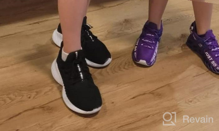 img 1 attached to JMFCHI Girls' Breathable Lightweight 👟 Athletic Sneakers: Trendy and Comfortable Sports Shoes review by Sarah Anderson