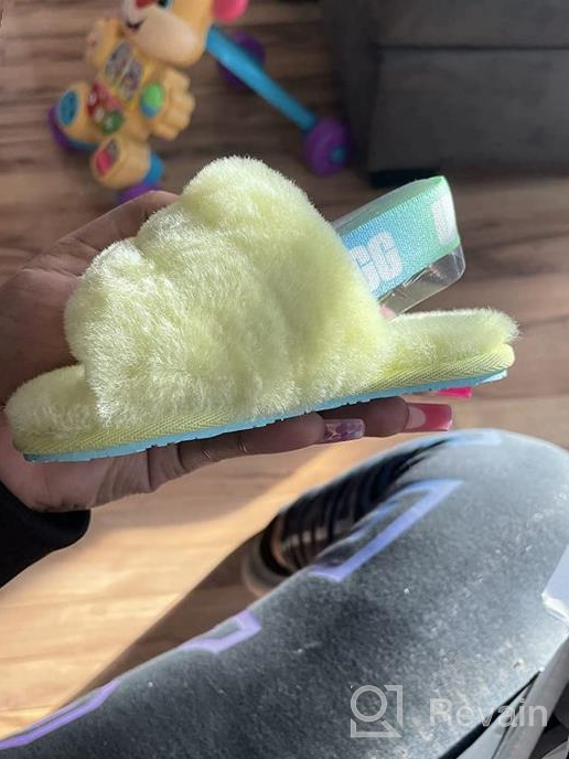 img 1 attached to 🧸 UGG Girls Fluff Slide Sandal Boys' Shoes and Slippers: Luxurious Comfort for Kids review by Bronson Hussain