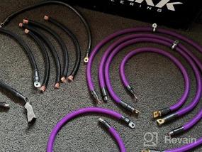 img 5 attached to Othmro 10M/32.8Ft PET Расширяемый кабель с оплеткой Sleeving Гибкий рукав из ячеистой сети Purple