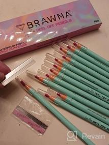img 8 attached to 6 Pcs Waterproof Eyebrow Pencils With Sharpener For Shaping, Defining & Microblading - BRAWNA Quick & Easy To Use White Eye Brow Pencils