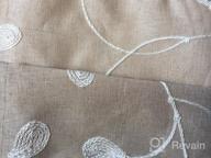 img 1 attached to Semi Sheer Curtains Linen Look Floral Embroidered Grommet 52X84 Inch Set Of 2 Grey MIUCO Living Room review by Steve Atchley