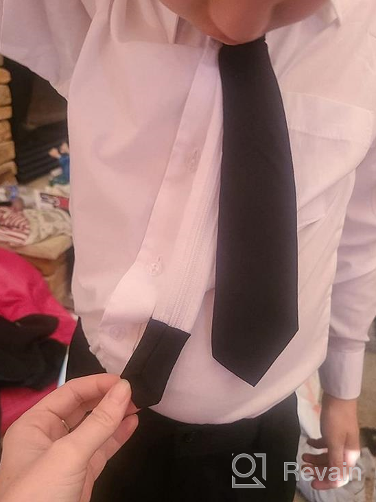 img 1 attached to 👔 Classic Black Boys' Dress Shirt for Formal Occasions - Boys' Clothing and Suits & Sport Coats review by Samuel Lewis