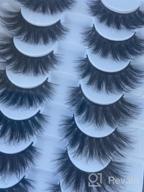 img 1 attached to 8 Pairs Of Long 3D Mink False Eyelashes For Makeup Extension - HBZGTLAD Natural Look (5D30) review by Brooke Gallegos