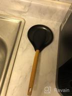 img 1 attached to Large Porcelain Spoon Rest For Kitchen Countertop - White Farmhouse Style Holder For Spatula, Spoons, And Tongs - Convenient Stove Top Spoon Holder For Cooking And Decor review by Brian Manfre