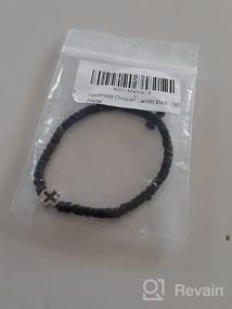 img 4 attached to Authentic Handmade Christian Orthodox Komboskoini: Prayer Rope Bracelet in Elegant Black - Product Code 5607