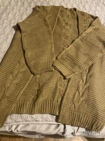 img 3 attached to Warm Up In Style: Ferrtye Women'S Oversized Chunky Cardigans In Cable Knit