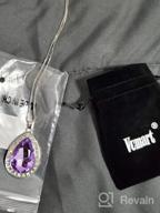 img 1 attached to Teardrop Amethyst Necklace - Vcmart 💜 Fashion Jewelry Gift for Girls with Amulet review by Marcia Wilson