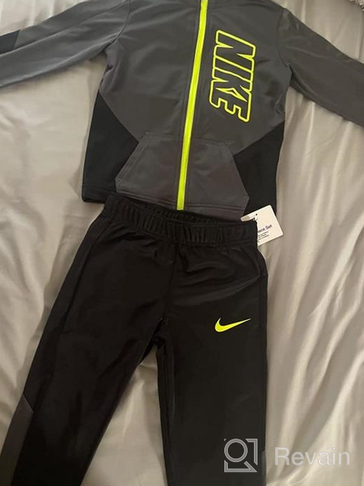 img 1 attached to 👦 Little Boys' Nike Hoodie Jogger Two-Piece Clothing Set review by Derek Pape