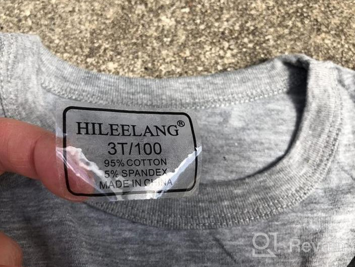 img 1 attached to 🦖 HILEELANG Boys' Sleeve Dinosaur T Shirt Undershirt review by Ryan Brady